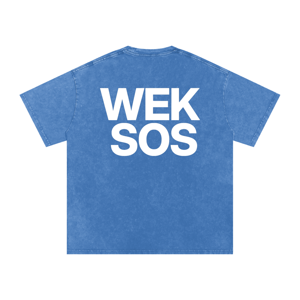 "Washed Snow Oversized Cotton T-Shirt"