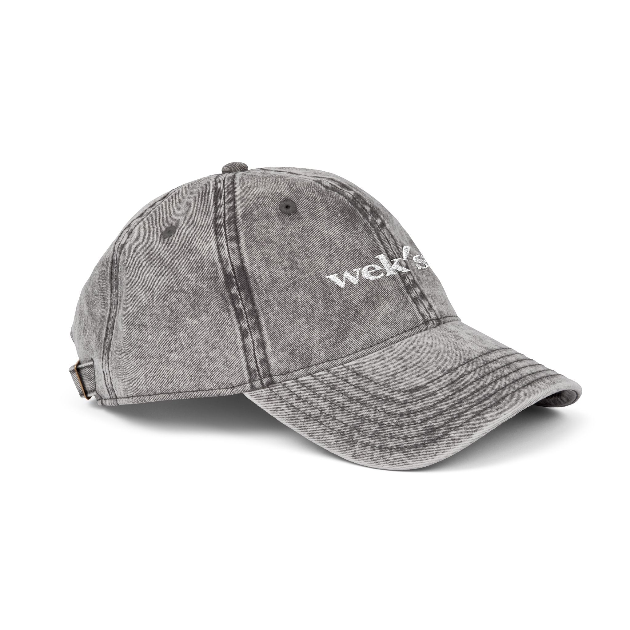 Willa Washed Grey Embroidered Cap