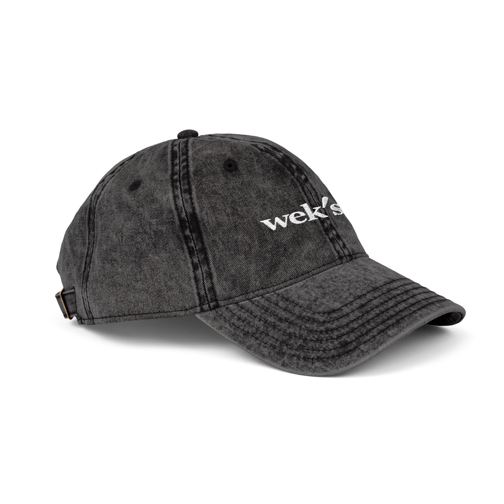 Willa Washed Grey Embroidered Cap