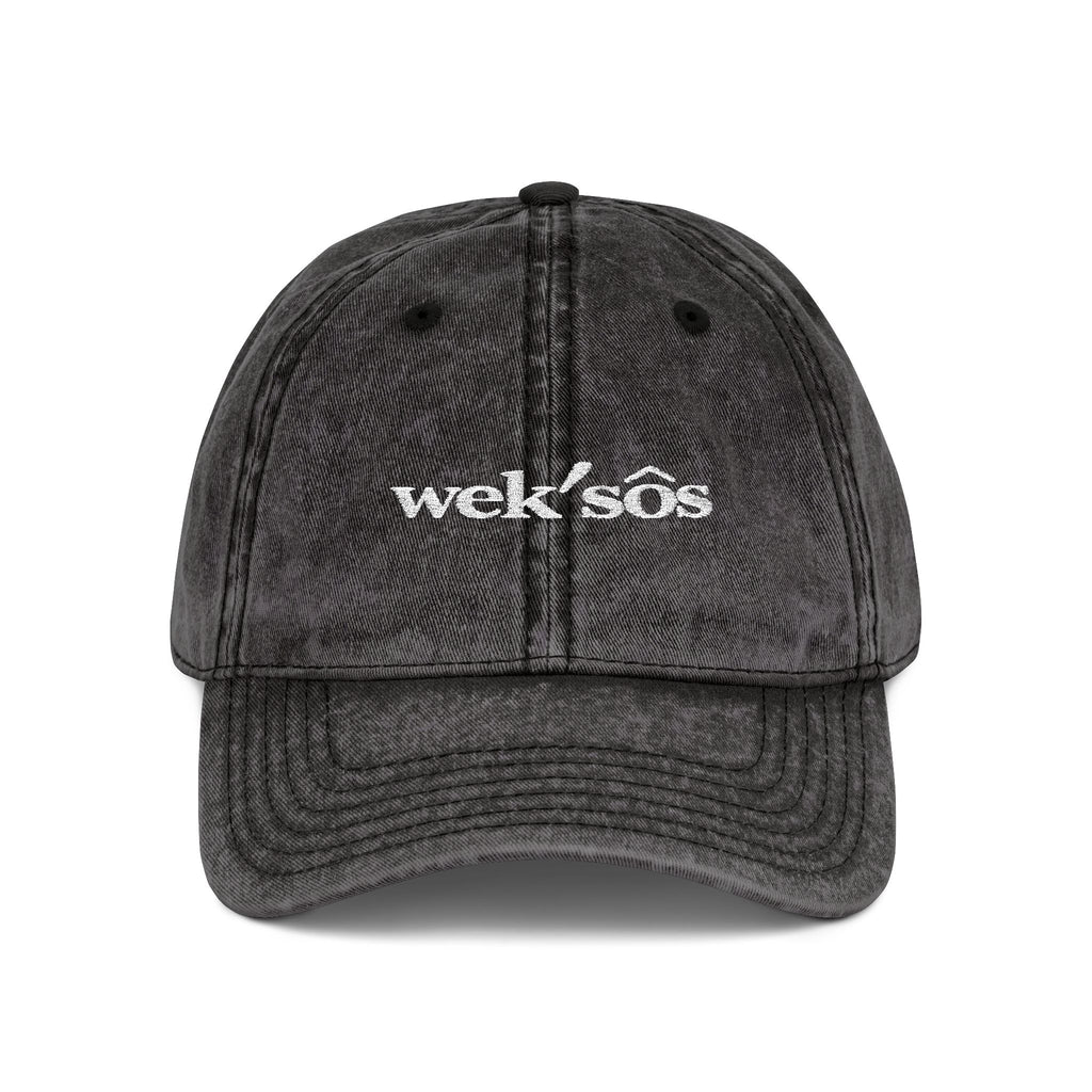 Willa Washed Grey Embroidered Cap