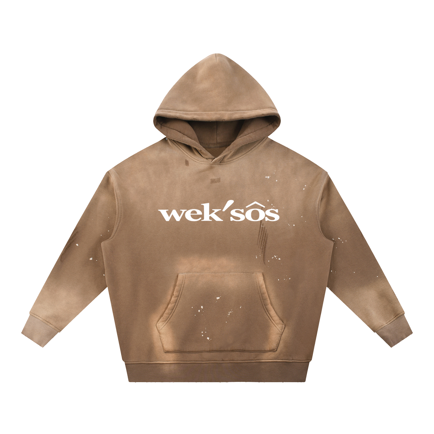 Vintage Washed Frayed Fleece Hoodie in Urban Grey Thicken Loose Hoodie