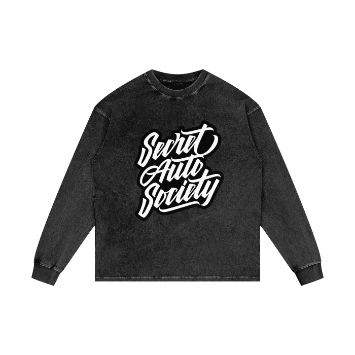 Acid Wash Oversize Long Sleeve T-Shirt