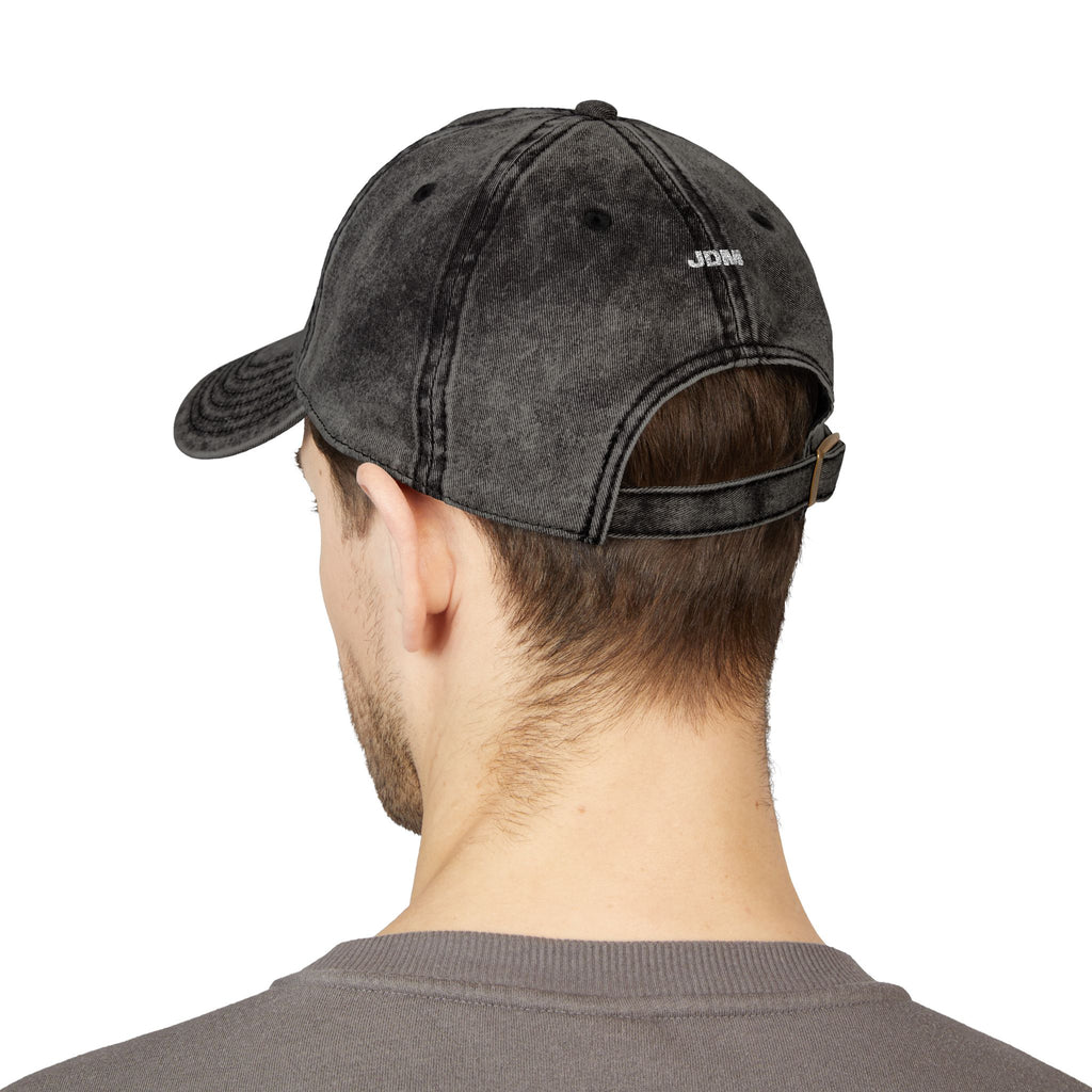 Willa Washed Grey Embroidered Cap