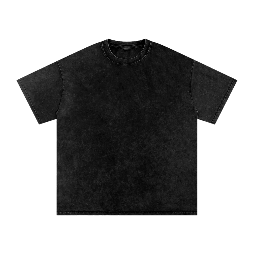 Black Washed Oversized Cotton Tee