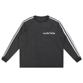 Snow Washed Contrast Tape Oversized Sweatshirt