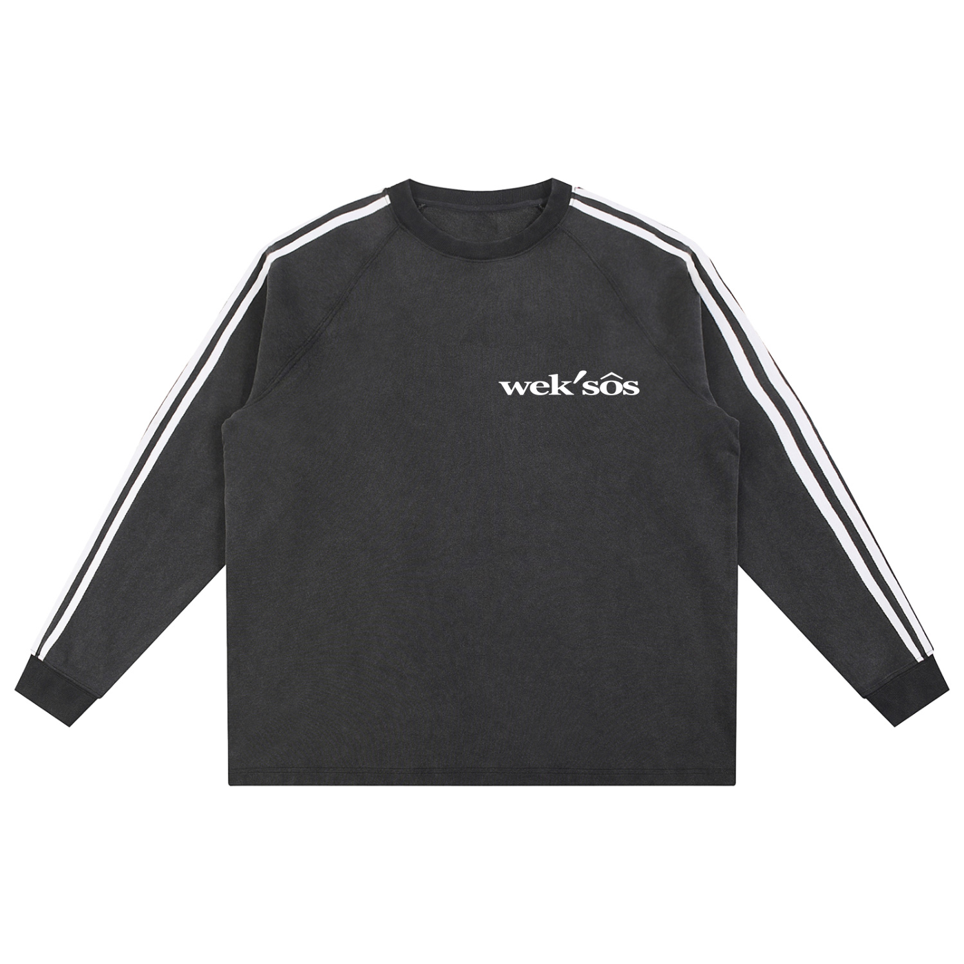 Snow Washed Contrast Tape Oversized Sweatshirt