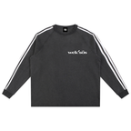 Snow Washed Contrast Tape Sweatshirt