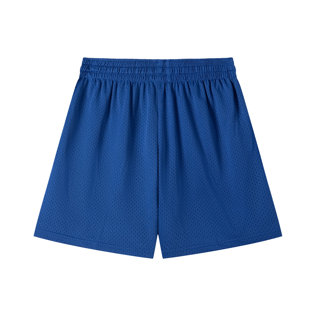 Loose Fit Black Mesh Drawstring Shorts