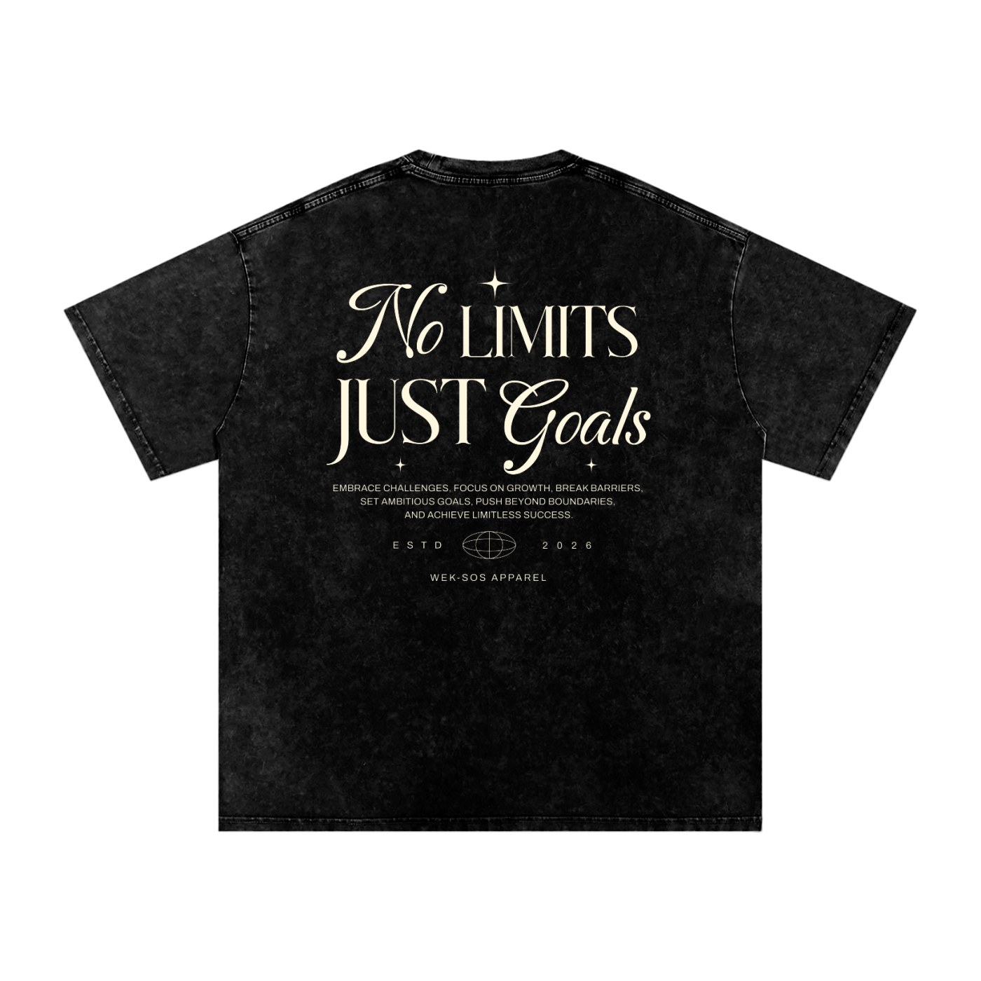 Snow Washed Oversized Cotton T-Shirt