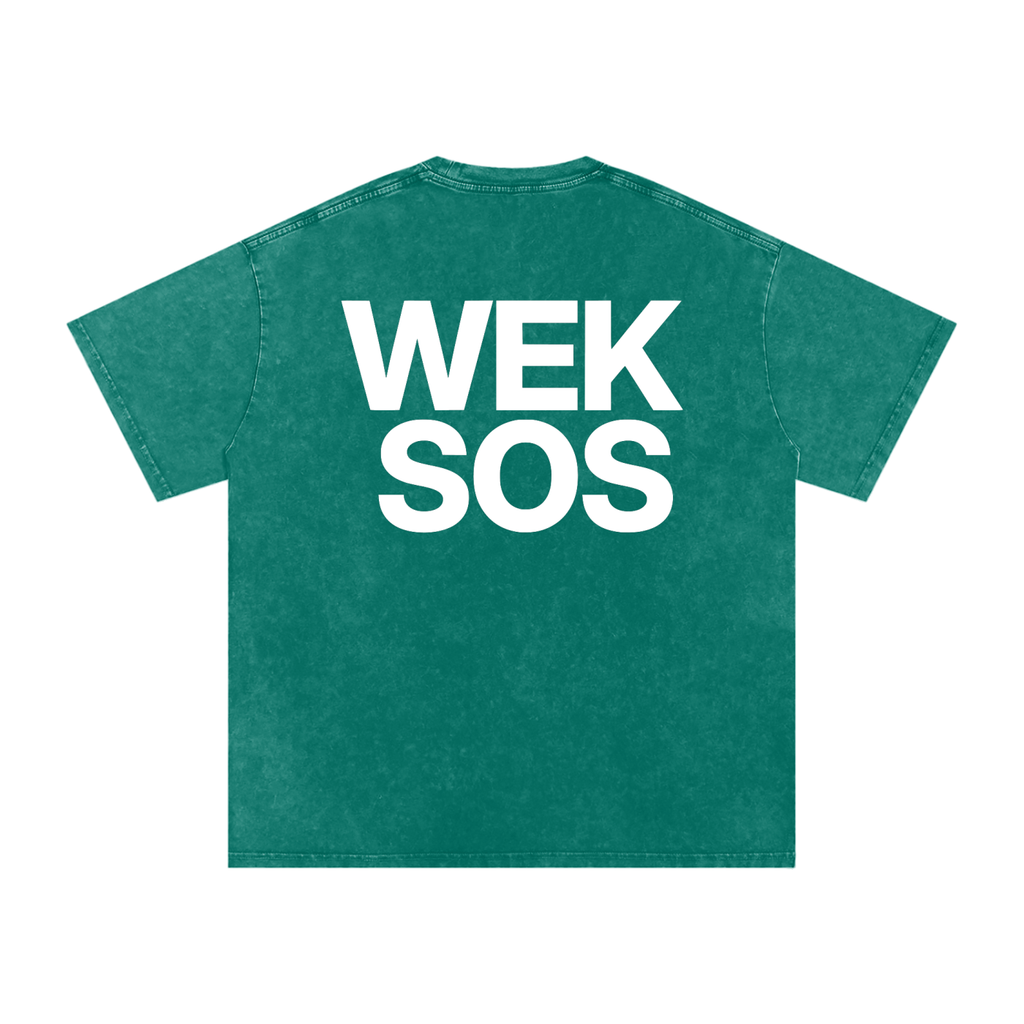 "Washed Snow Oversized Cotton T-Shirt"