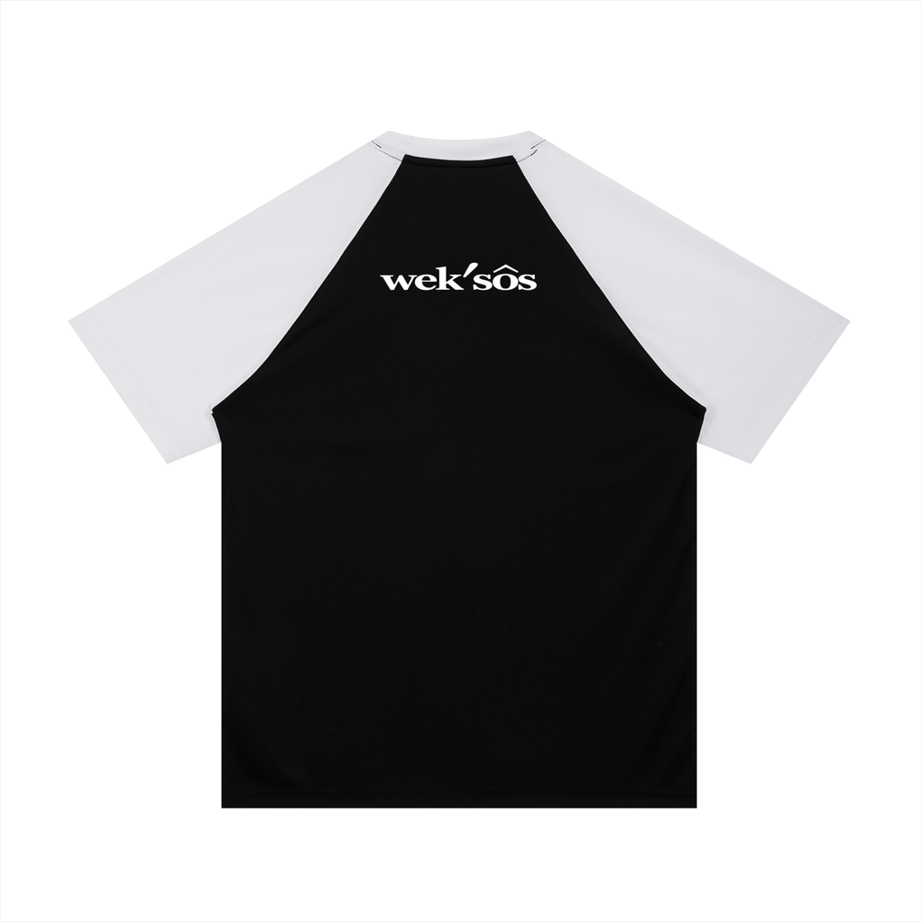 Contrast Raglan Sleeve Mesh T-Shirt