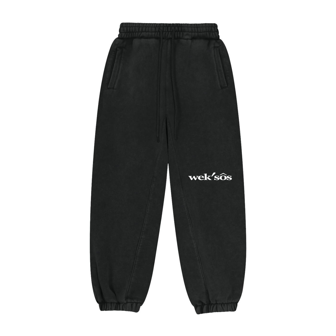 Vintage Black Unisex Drawstring Jogger Sweatpants