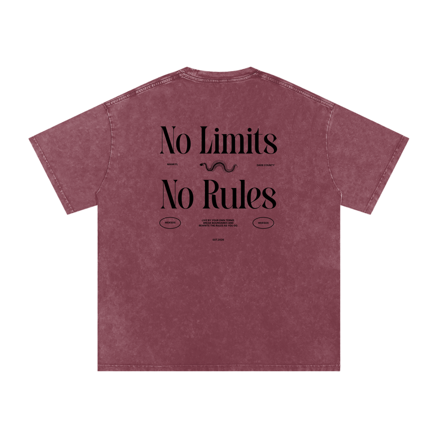 No Limits Washed Oversized Cotton T-Shirt