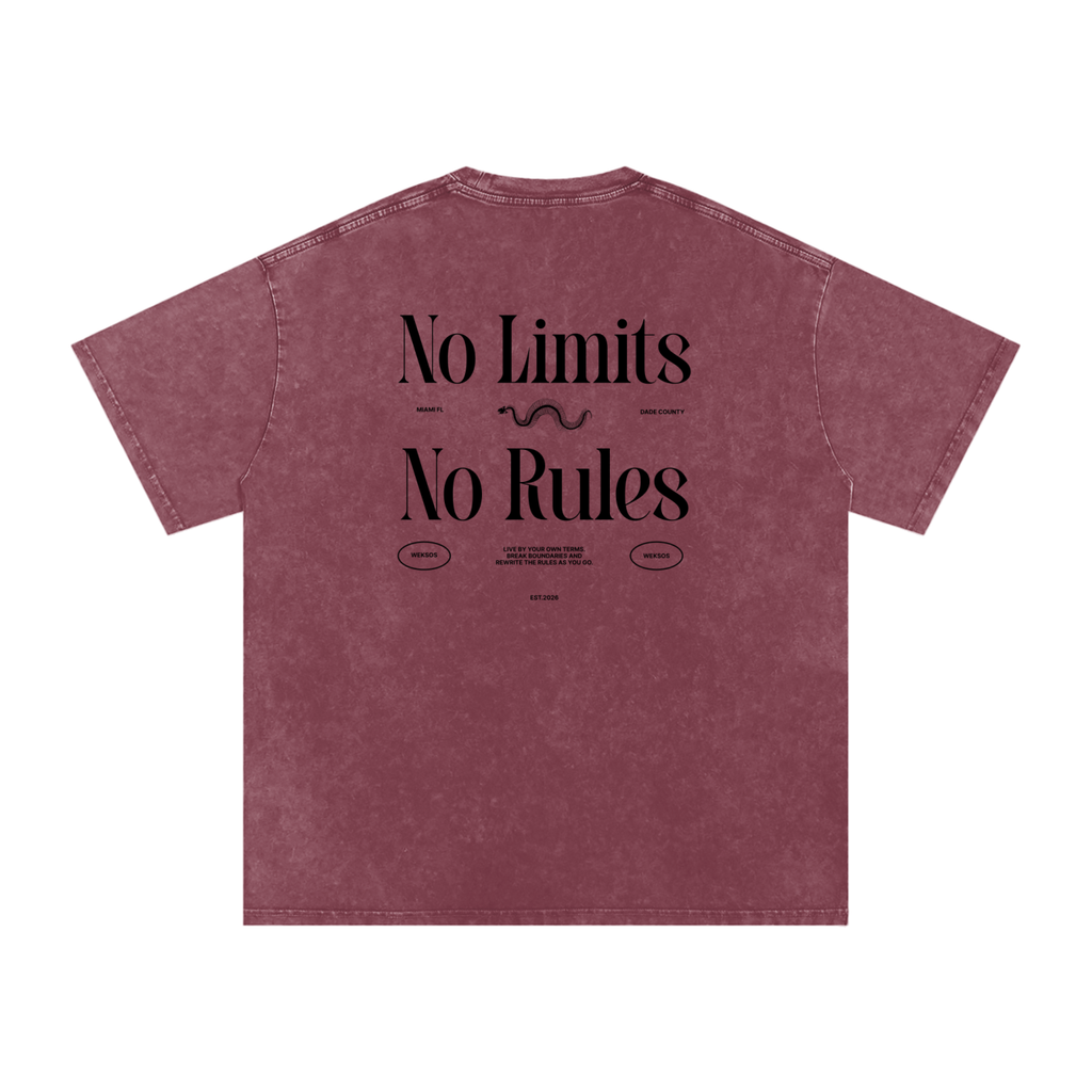 Snow Washed Oversized Cotton T-Shirt