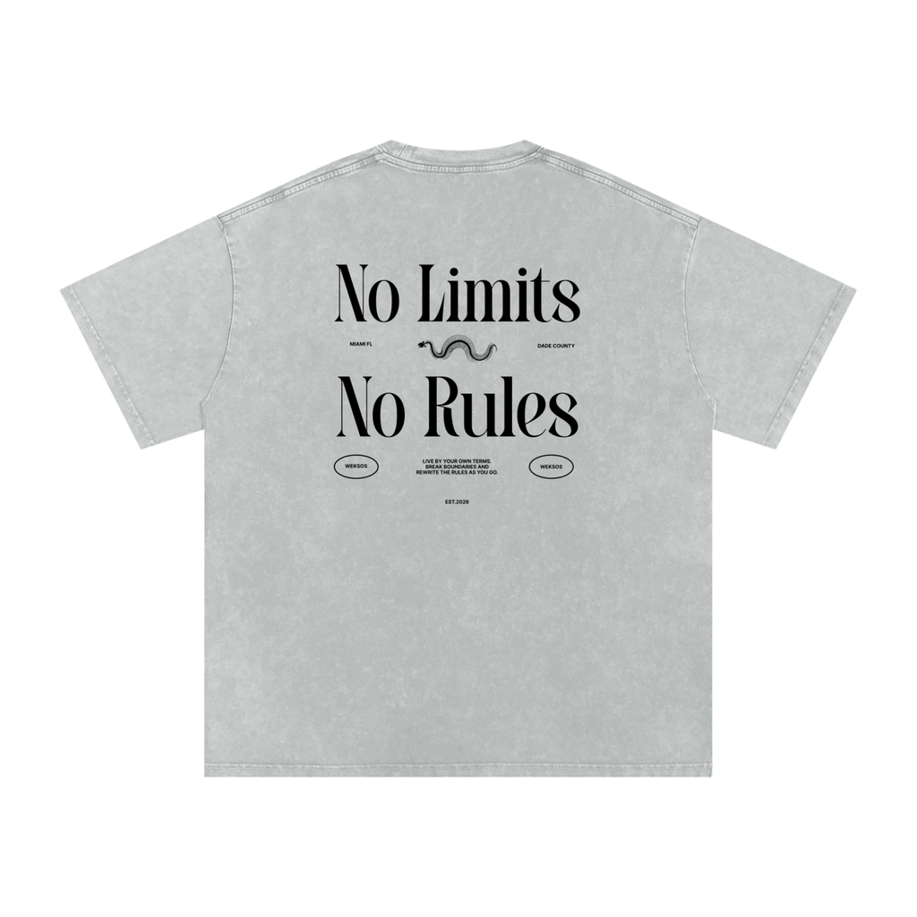 No Limits Washed Oversized Cotton T-Shirt