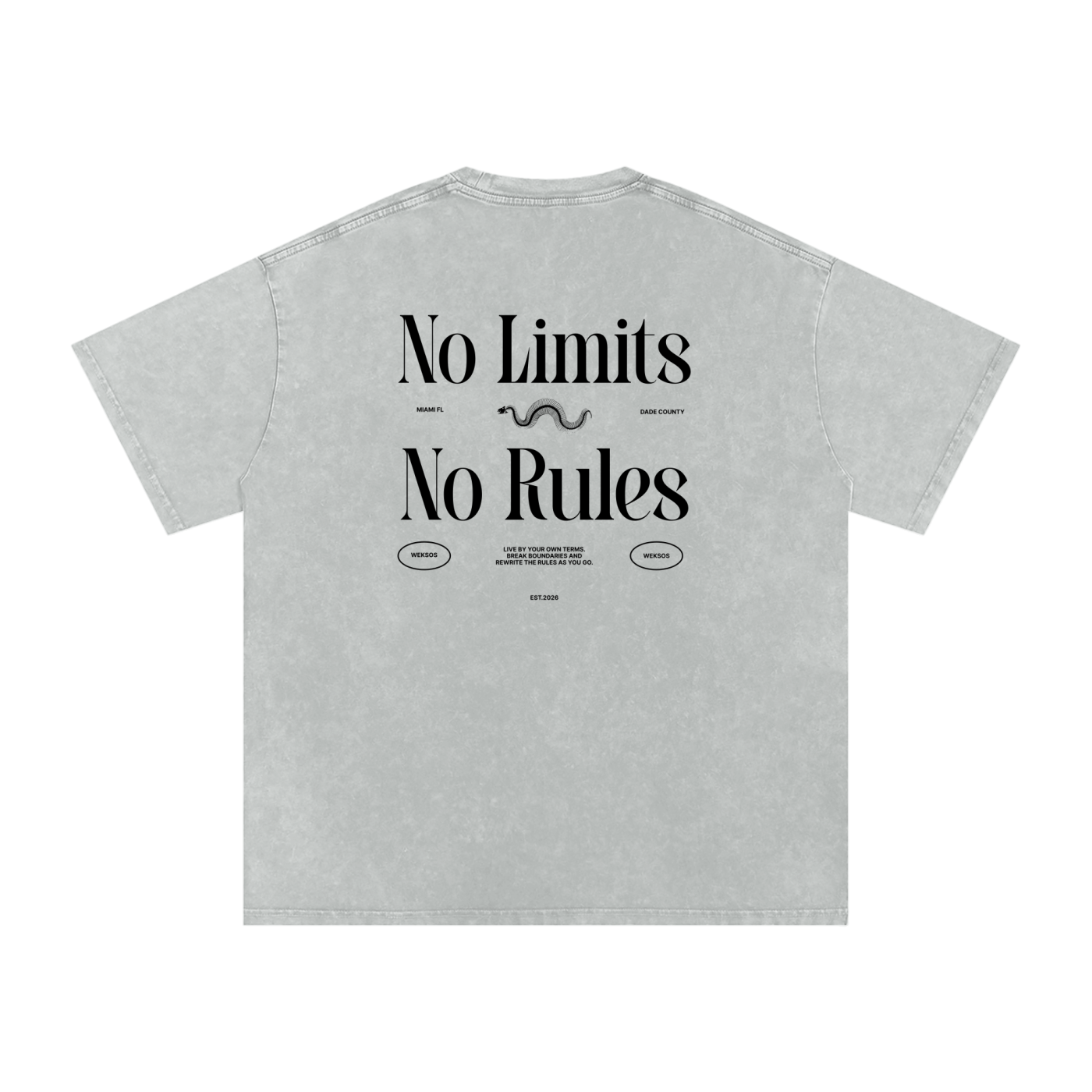 No Limits Washed Oversized Cotton T-Shirt