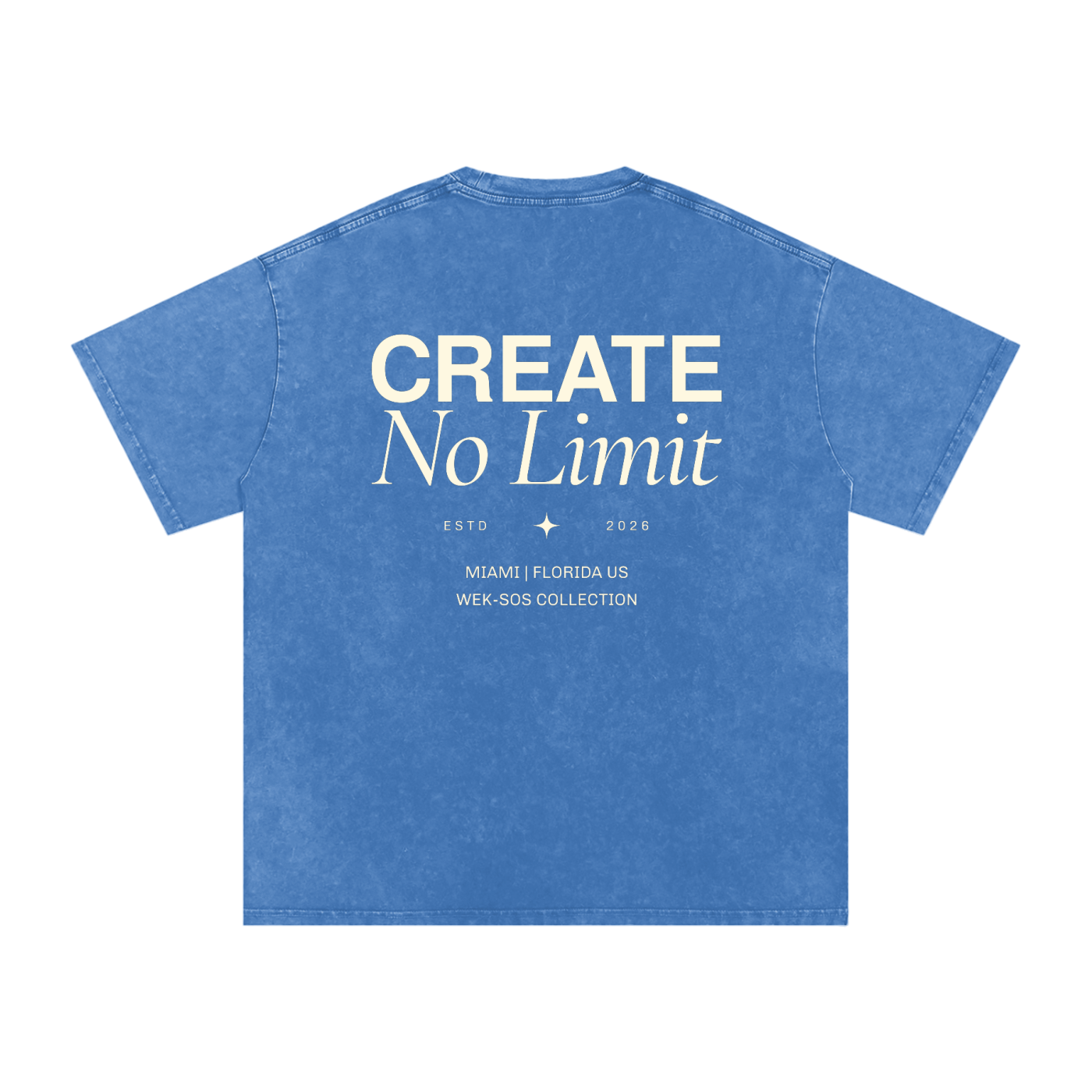 Snow Washed Oversized Cotton T-Shirt