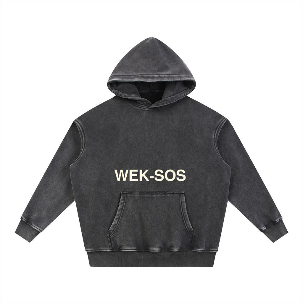Snow Wash Fleece Oversize Hoodie