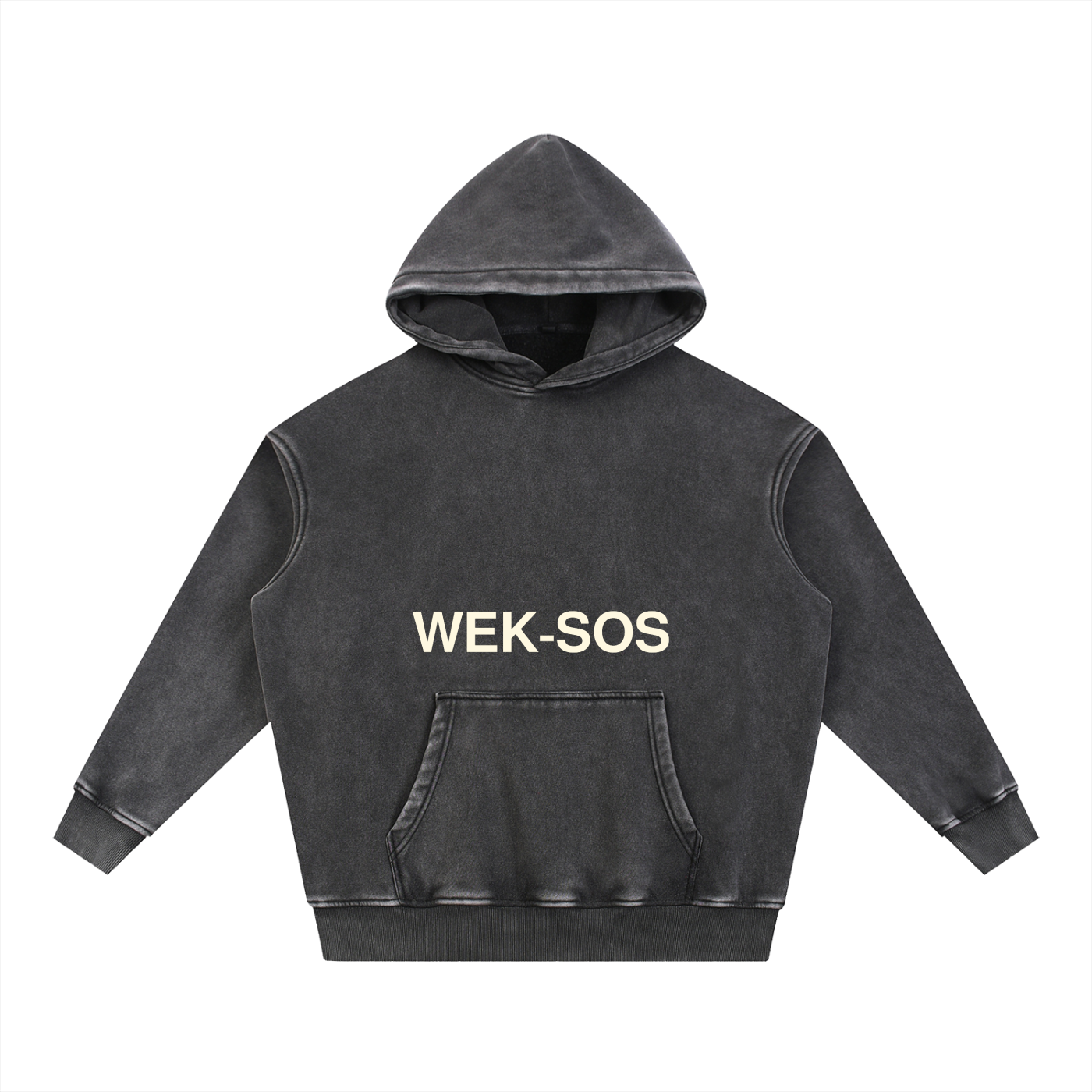 Snow Wash Fleece Oversize Hoodie
