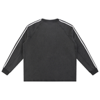 Snow Washed Contrast Tape Oversized Sweatshirt