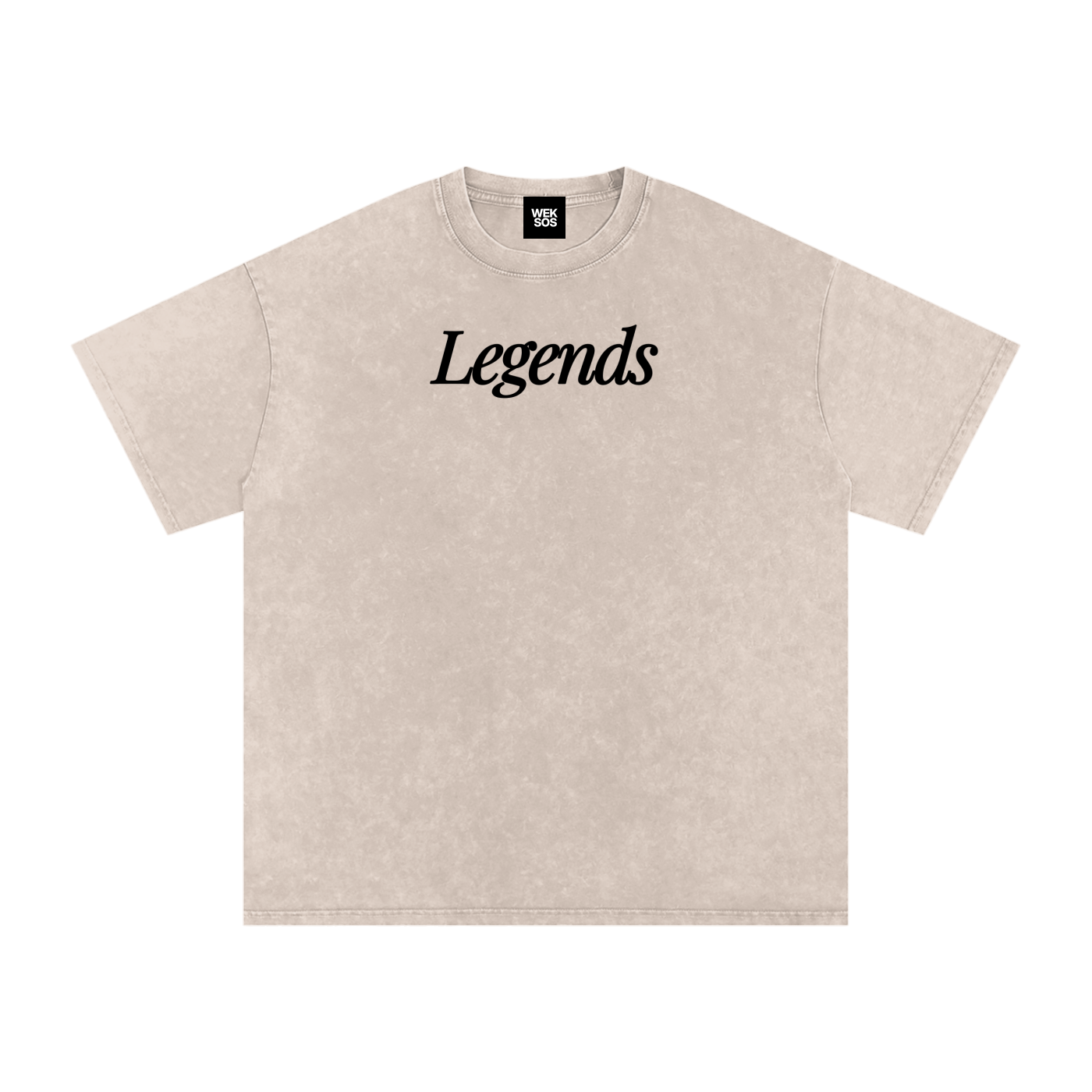 Snow Washed Oversized Cotton T-Shirt