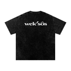 Snow Washed Oversized Cotton T-Shirt