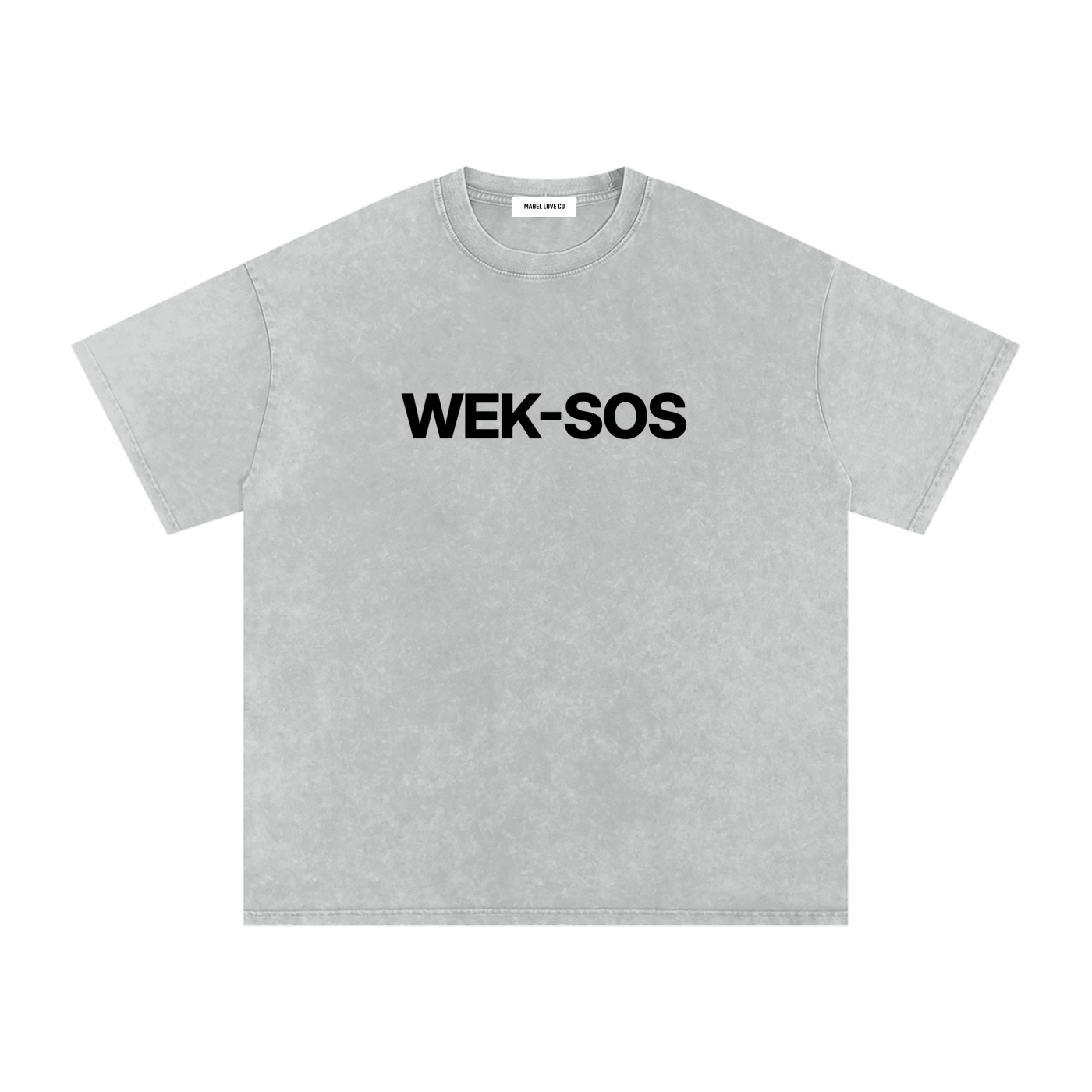 Snow Washed Oversized Cotton T-Shirt