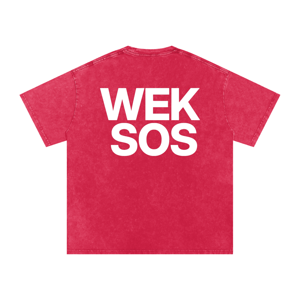 "Washed Snow Oversized Cotton T-Shirt"