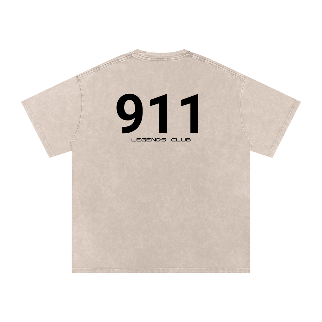 Snow Washed Oversized Cotton T-Shirt