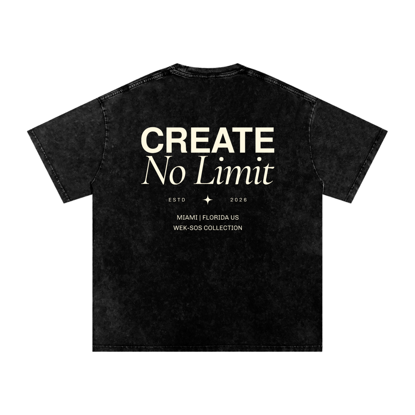 Create No Limit Washed Oversized Cotton Tee