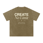 Snow Washed Oversized Cotton T-Shirt