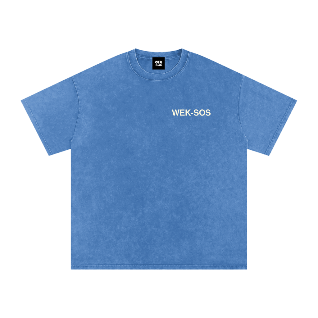 Snow Washed Oversized Cotton T-Shirt