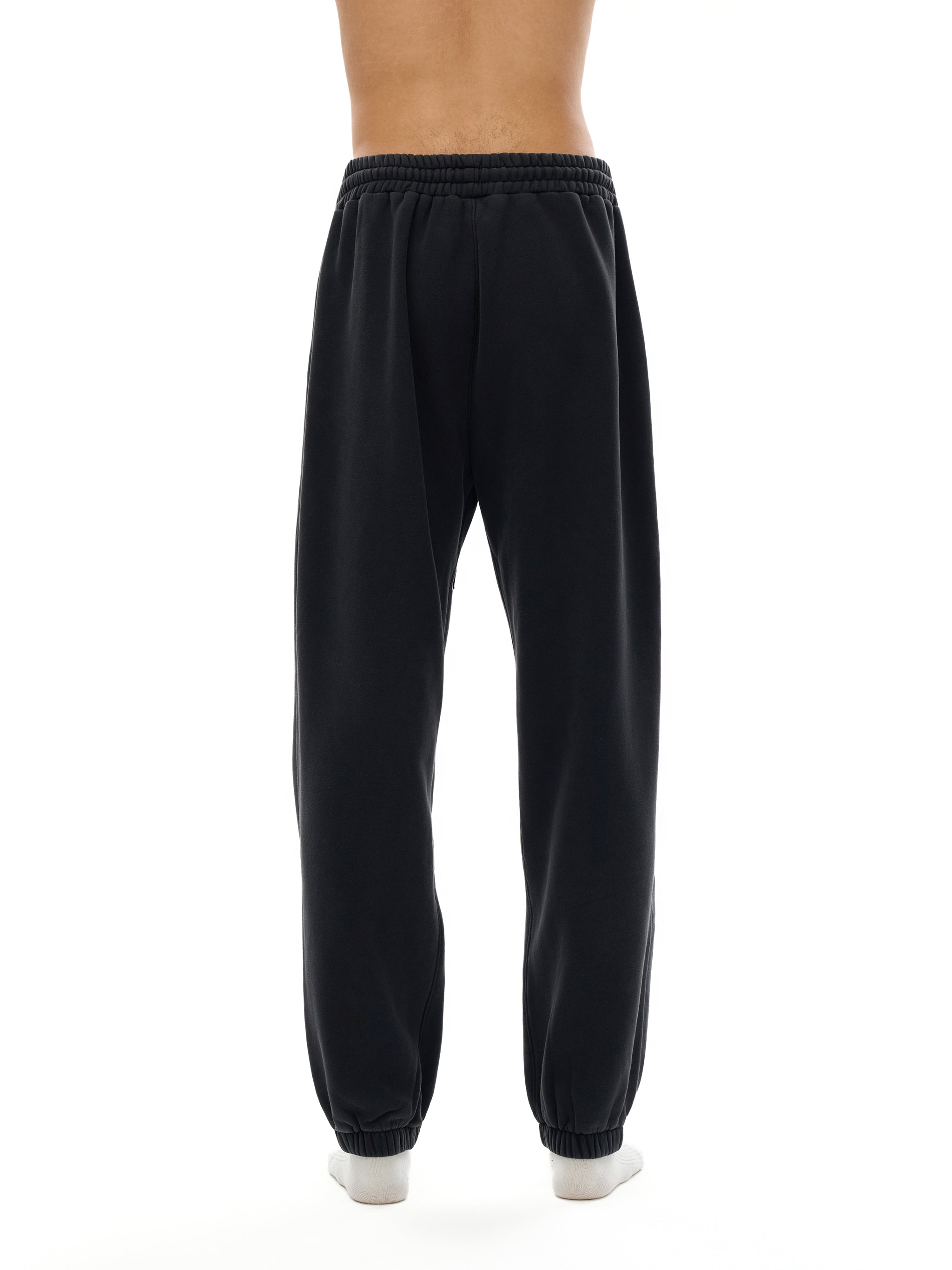 Vintage Black Unisex Drawstring Jogger Sweatpants
