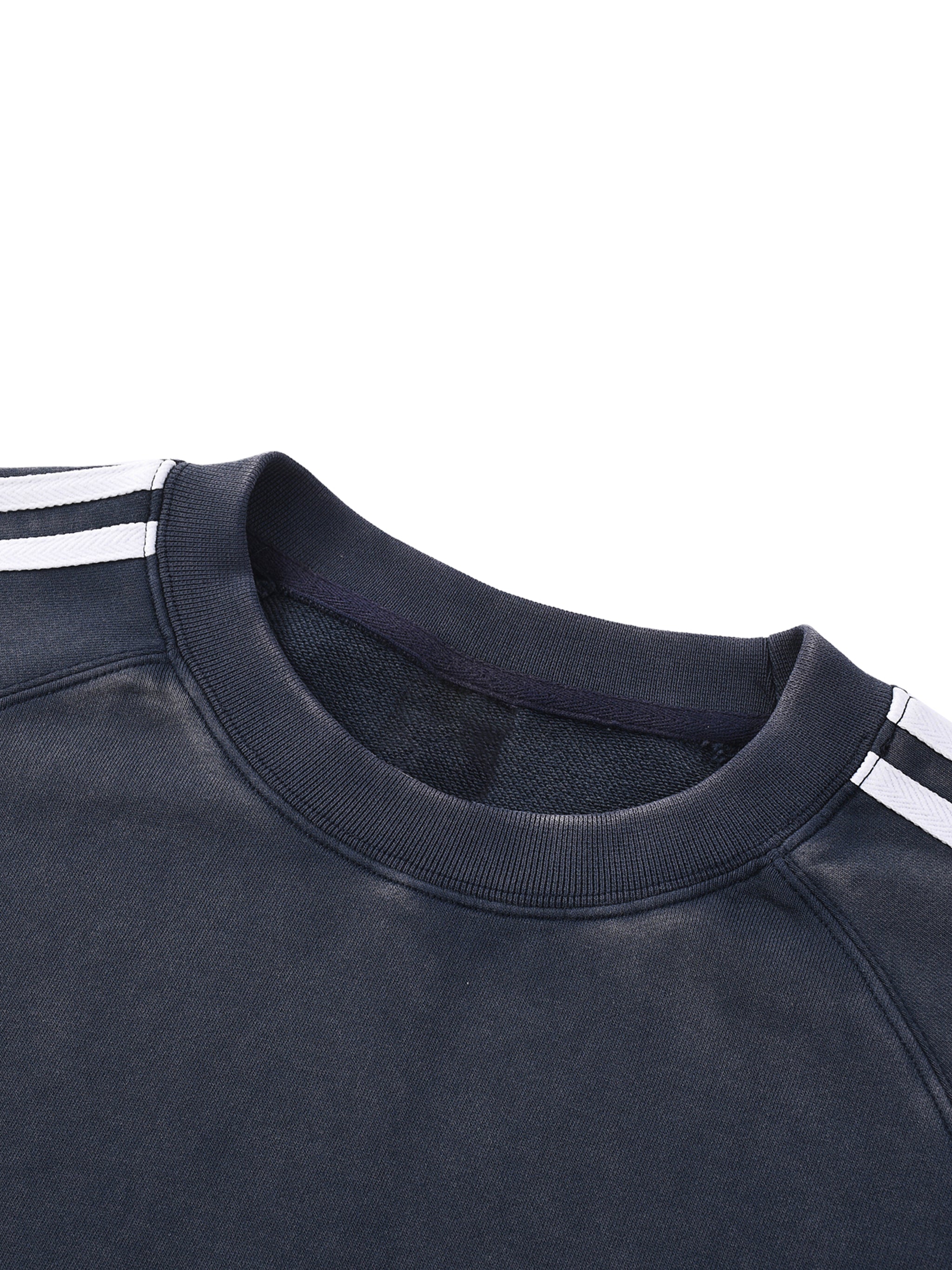 Snow Washed Contrast Tape Oversized Sweatshirt